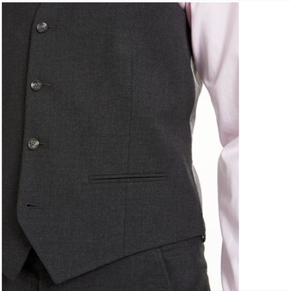 Slim Fit Stretch Suit Vest Charcoal Gray Men's Size Large NWT - Picture 4 of 4